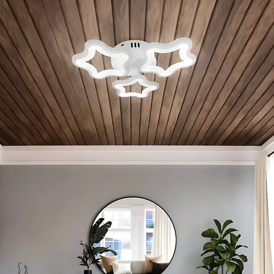 Lustra LED STELARIUM 17W, 3 Stelute, lumina Rece, Alb