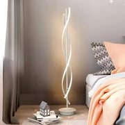 Lampadar LED Upsilon, 48W, lumina Rece/Calda/Neutra, Metal si Acril, Alb
