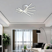 Lustra LED cu Telecomanda GIO, 90W, 5 Elemente, Lumina Rece/Clada/Neutra, Dimabila, Alb