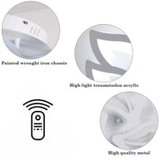 Lustra LED cu telecomanda LILY 40W, 3 Elemente, lumina Rece/Calda/Neutra, Dimabila, Alb
