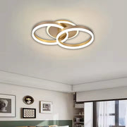 Lustra LED cu telecomanda  RINOVA 41W, 2 Cercuri, lumina Rece/Calda/Neutra, Dimabila, Auriu