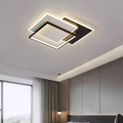Lustra LED cu telecomanda CHIARA 98W, 3 Patrate, lumina Rece/Calda/Neutra, Dimabila, Negru