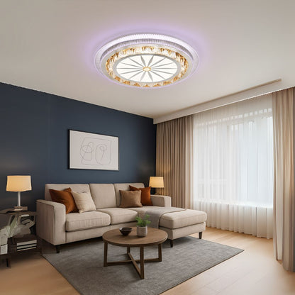 Lustra LED cu telecomanda DAVIDE RGB 62W, lumina Albastra/Rece/Calda, Dimabila, Alb