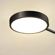 Lustra LED cu Telecomnda MARIA, 44W, 8 Elemente, Lumina Calda/Rece/Neutra, Dimabila, Negru/Auriu