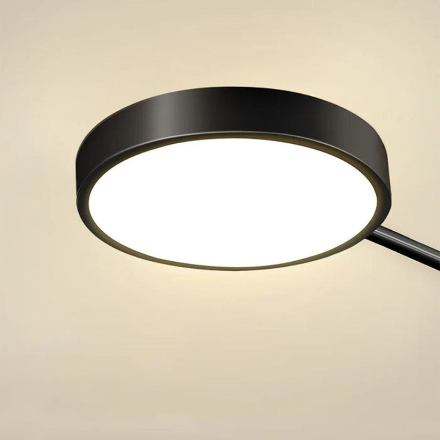 Lustra LED cu Telecomnda MARIA, 31W, 6 Elemente, Lumina Calda/Rece/Neutra, Dimabila, Negru