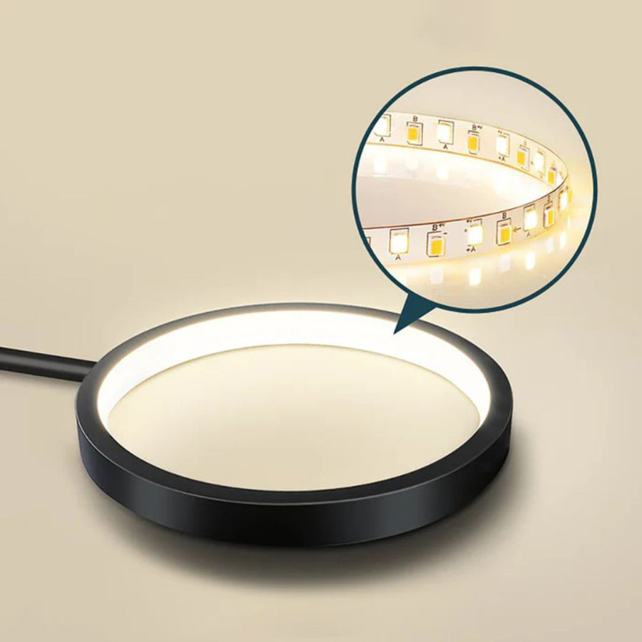 Lustra LED cu Telecomnda MARIA, 44W, 8 Elemente, Lumina Calda/Rece/Neutra, Dimabila, Negru/Auriu