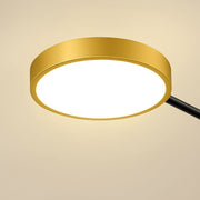 Lustra LED cu Telecomnda MARIA, 8 Elemente, 44W, Lumina Calda/Rece/Neutra, Dimabila, Auriu