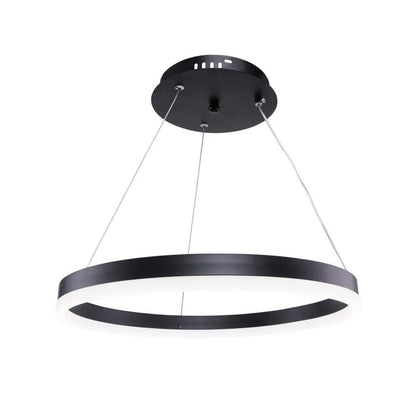 Lustra LED suspendata cu telecomanda ANINA 34W, 1 Cerc, lumina Rece/Calda/Neutra, Dimabila, Negru, Inaltime Reglabila