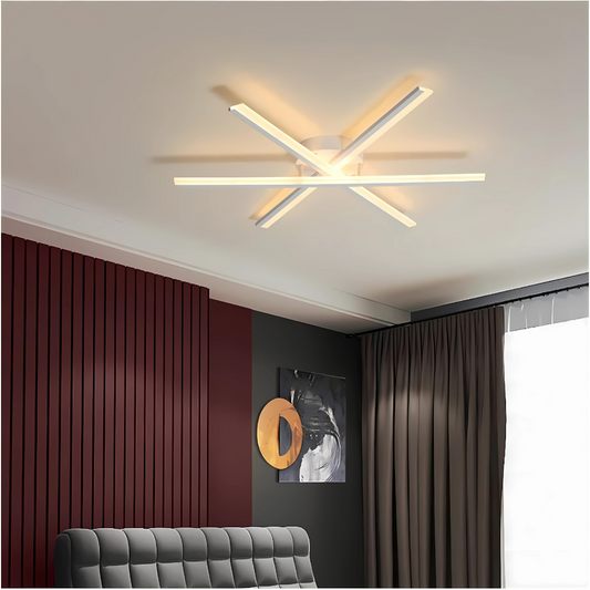 Lustra LED cu telecomanda ZOE, 40W, lumina Rece/Calda/Neutra, Dimabila, Alb
