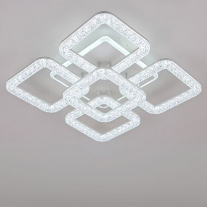 Lustra LED Astrid cu Telecomanda, 134W, Dimabil, Alb
