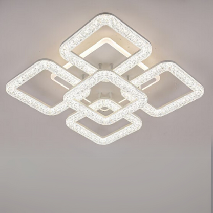 Lustra LED Astrid cu Telecomanda, 134W, Dimabil, Alb