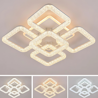 Lustra LED Astrid cu Telecomanda, 134W, Dimabil, Alb