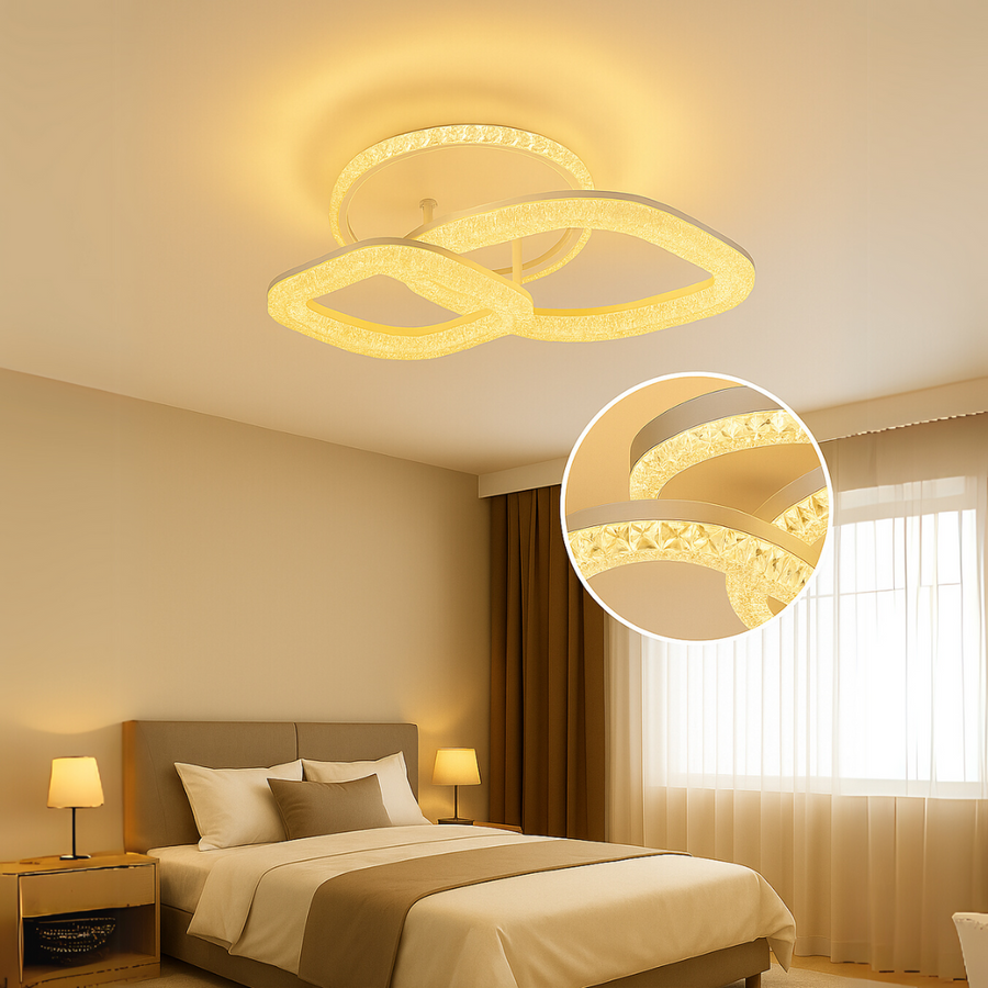 Lustra LED Asgard 29W cu Telecomanda, Lumina Dimabila, Alb