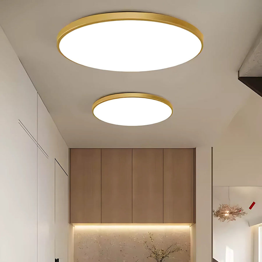 Plafoniera LED SOLIS 37cm 33W Lumina Rece Auriu