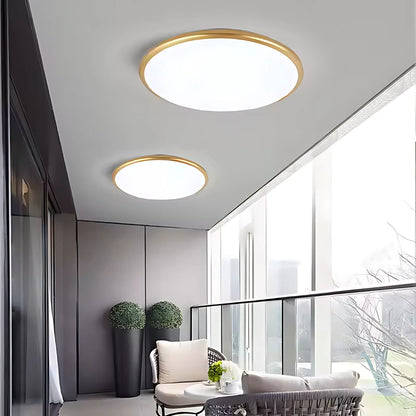 Plafoniera LED SOLIS 37cm 33W Lumina Rece Auriu