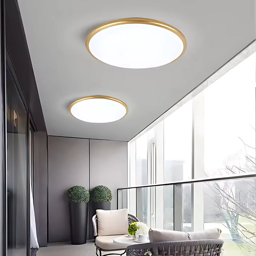 Plafoniera LED SOLIS 37cm 33W Lumina Rece Auriu