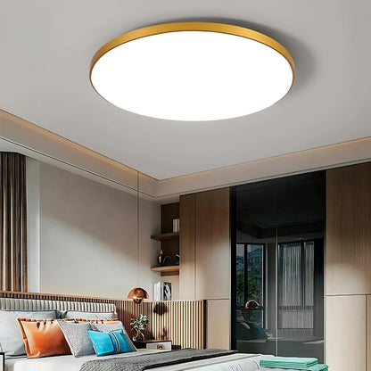 Plafoniera LED SOLIS 37cm 33W Lumina Rece Auriu