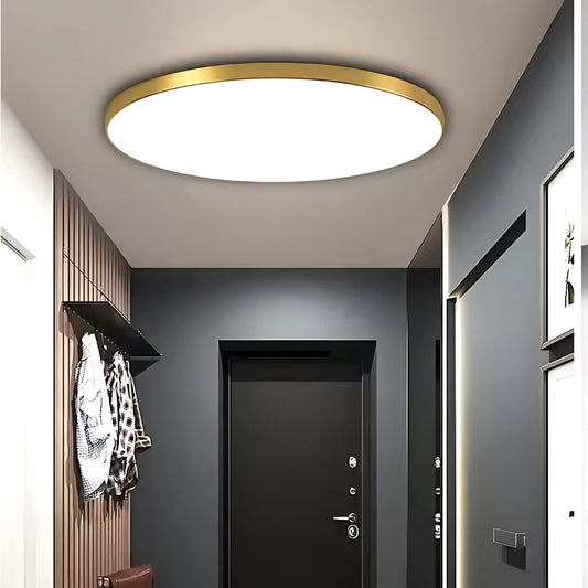 Plafoniera LED SOLIS 37cm 33W Lumina Rece Auriu