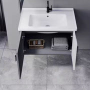 Set Mobilier pentru Baie MYKONOS, 60x40cm, 2 Piese, Gri si Alb