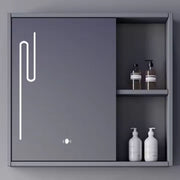 Set Mobilier pentru Baie MYKONOS, 80x40cm, 2 Piese, Gri si Alb