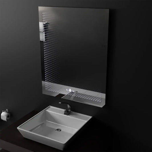 Oglinda LED Rectangulara, 60x80cm, Morrin Senzor MotionGlow Marcello, Efect 3D