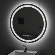 Oglinda LED Rotunda, Diametru 50cm, Celeste MotionGlow Marcello, Sistem Dezaburire, Ceas & Termometru, Dimabila, Lumina Calda Neutra Rece 3000K/4000K/6000K
