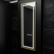 Oglinda LED Rectangulara, 45x140cm, Elena Senzor Radar Marcello, Sistem Dezaburire, Ceas & Termometru, Dimabila, Dressing Couture