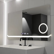 Oglinda LED Rectangulara, 80x60cm, Definition MotionGlow Marcello, Sistem Dezaburire, Ceas & Termometru, Lupa Cosmetica, Dimabila