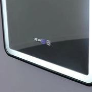 Oglinda LED Rectangulara 70x90cm EDGE Touch Sistem Dezaburire, Rama Neagra