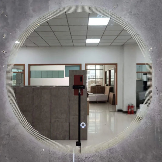 Oglinda LED Rotunda, 60cm, Lumino Touch, Sistem Dezaburire