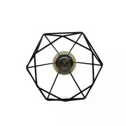 Lustra Forma Diamant, STRUKTUR, 3xE27, Negru, Metal