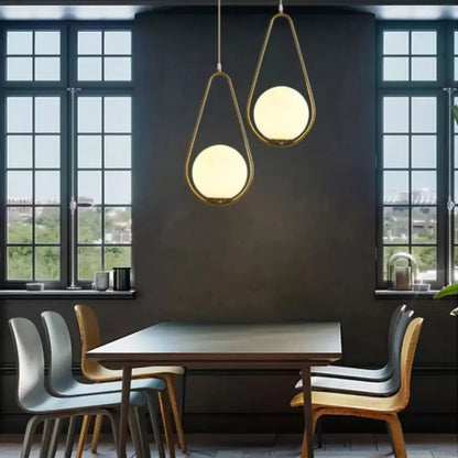 Lustra LOFT Haven, 1x E27, Alb Auriu, Metal, Inaltime Reglabila