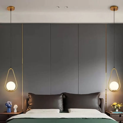 Lustra LOFT Haven, 1x E27, Alb Auriu, Metal, Inaltime Reglabila