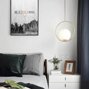 Lustra LOFT Haven, 1x E27, Alb Auriu, Metal, Inaltime Reglabila