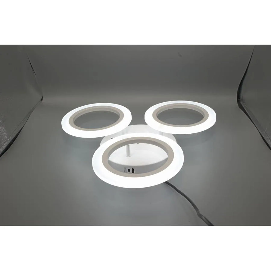 Lustra LED MARA 27W, 3 Cercuri, lumina Neutra, Alb