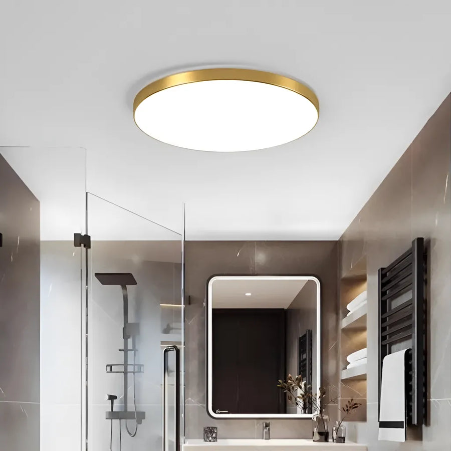 Plafoniera LED SOLIS 37cm 33W Lumina Rece Auriu