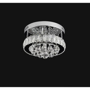 Lustra LED cu cristal ABEL 24W, Diametru 47cm, lumina Rece/Calda/Neutra , Crom Lucios