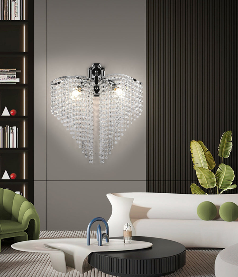 Aplica Cristal Ander 2x E14 Crom Lucios, Siraguri de cristale
