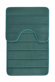 Covorase de Baie, 80x50 cm / 50x40 cm, Verde, Antiderapant, Absorbant, Set 2 bucati