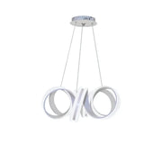 Lustra LED suspendata cu telecomanda INFINITY TWIST 180W, Ondulata, lumina Rece/Calda/Neutra, Dimabila, Alb, Inaltime Reglabila