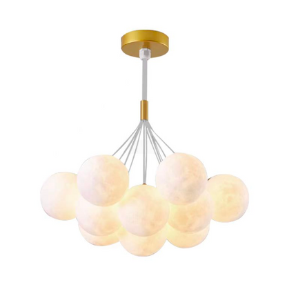 Lustra MODERNA, tip Pendul, LOFT Bagliore, Glob, 7xG9, Inaltime Reglabila, Auriu