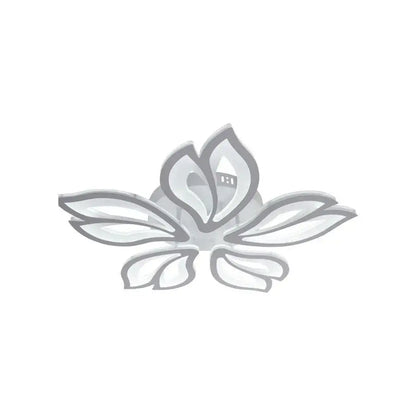 Lustra LED cu telecomanda LILY 86W, 5 Elemente, lumina Rece/Calda/Neutra, Dimabila, Alb
