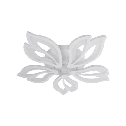 Lustra LED cu telecomanda LILY 86W, 5 Elemente, lumina Rece/Calda/Neutra, Dimabila, Alb