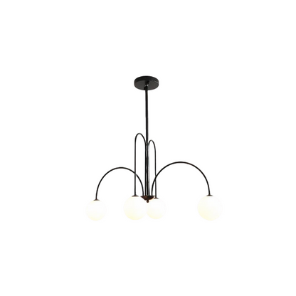 Lustra cu Abajur, Torino, 4xE27, Negru, Metal