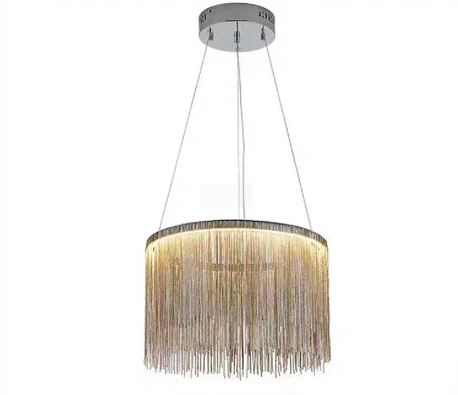 Lustra LED suspendata cu telecomanda ILLUMINA MAGNUS, 38W, lumina Rece/Calda/Neutra, Dimabila, Crom Lucios