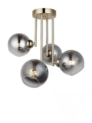 Lustra cu bec moderna MODUS, 4x E27, Auriu, Metal