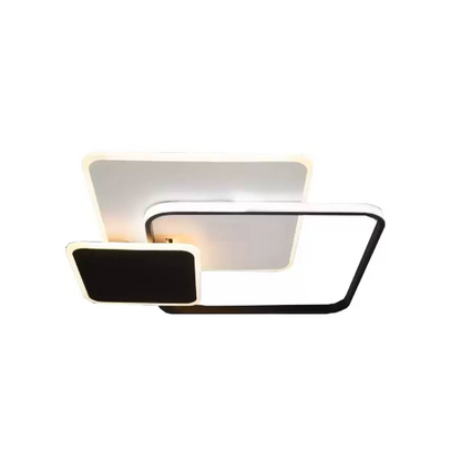 Lustra LED cu telecomanda ANEMONA 71W, 3 Patrate, lumina Rece/Calda/Neutra, Dimabila, Negru